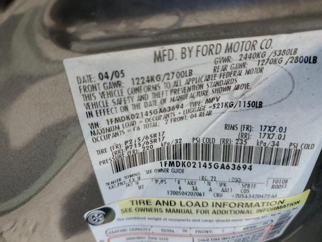 Photo 11 VIN: 1FMDK02145GA63694 - FORD FREESTYLE 