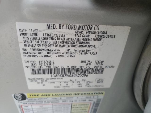 Photo 11 VIN: 1FMDK02W08GA25296 - FORD TAURUS 