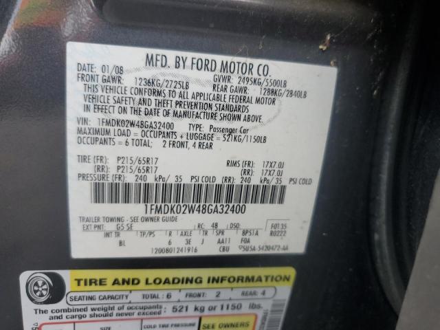 Photo 11 VIN: 1FMDK02W48GA32400 - FORD TAURUS 