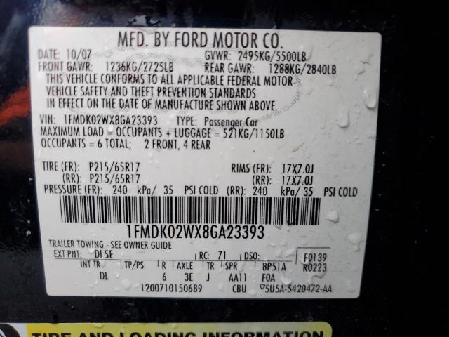 Photo 12 VIN: 1FMDK02WX8GA23393 - FORD TAURUS X S 