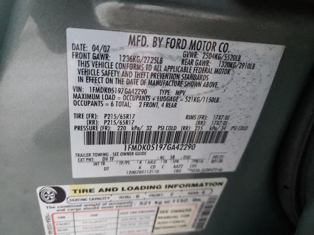 Photo 13 VIN: 1FMDK05197GA42290 - FORD FREESTYLE 