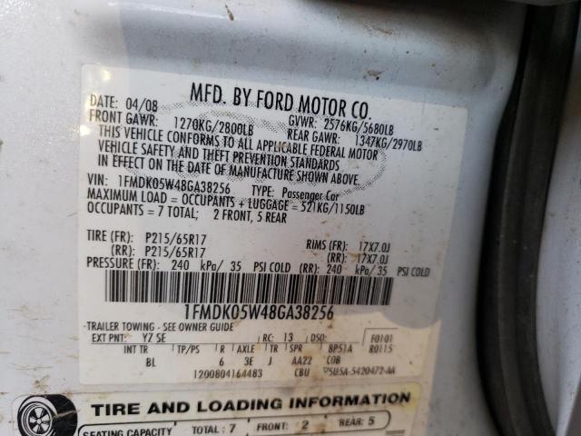 Photo 11 VIN: 1FMDK05W48GA38256 - FORD TAURUS 