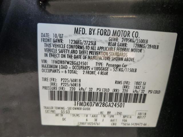 Photo 12 VIN: 1FMDK07W28GA24501 - FORD TAURUS X E 