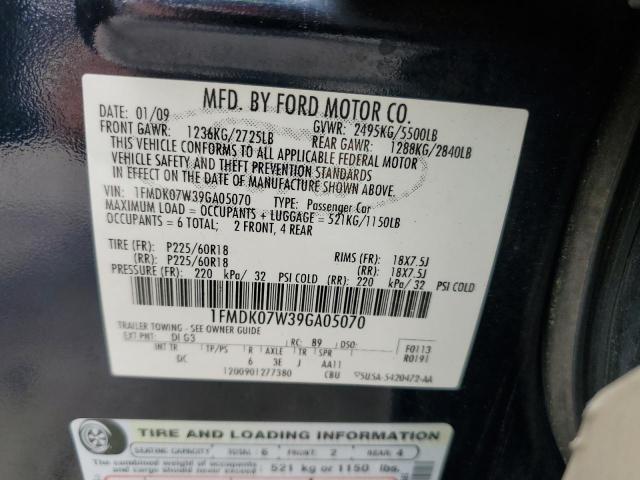 Photo 12 VIN: 1FMDK07W39GA05070 - FORD TAURUS 