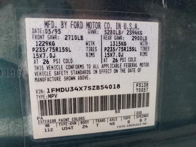 Photo 11 VIN: 1FMDU34X7SZB54018 - FORD EXPLORER 