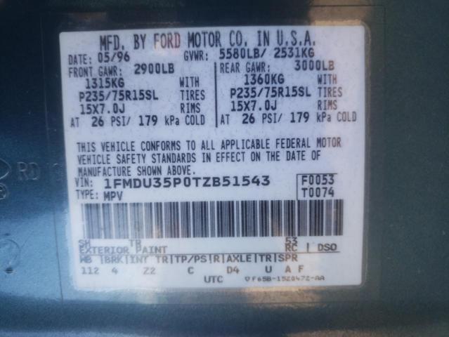 Photo 12 VIN: 1FMDU35P0TZB51543 - FORD EXPLORER 