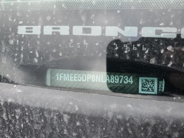 Photo 12 VIN: 1FMEE5DP8NLA89734 - FORD BRONCO BAS 