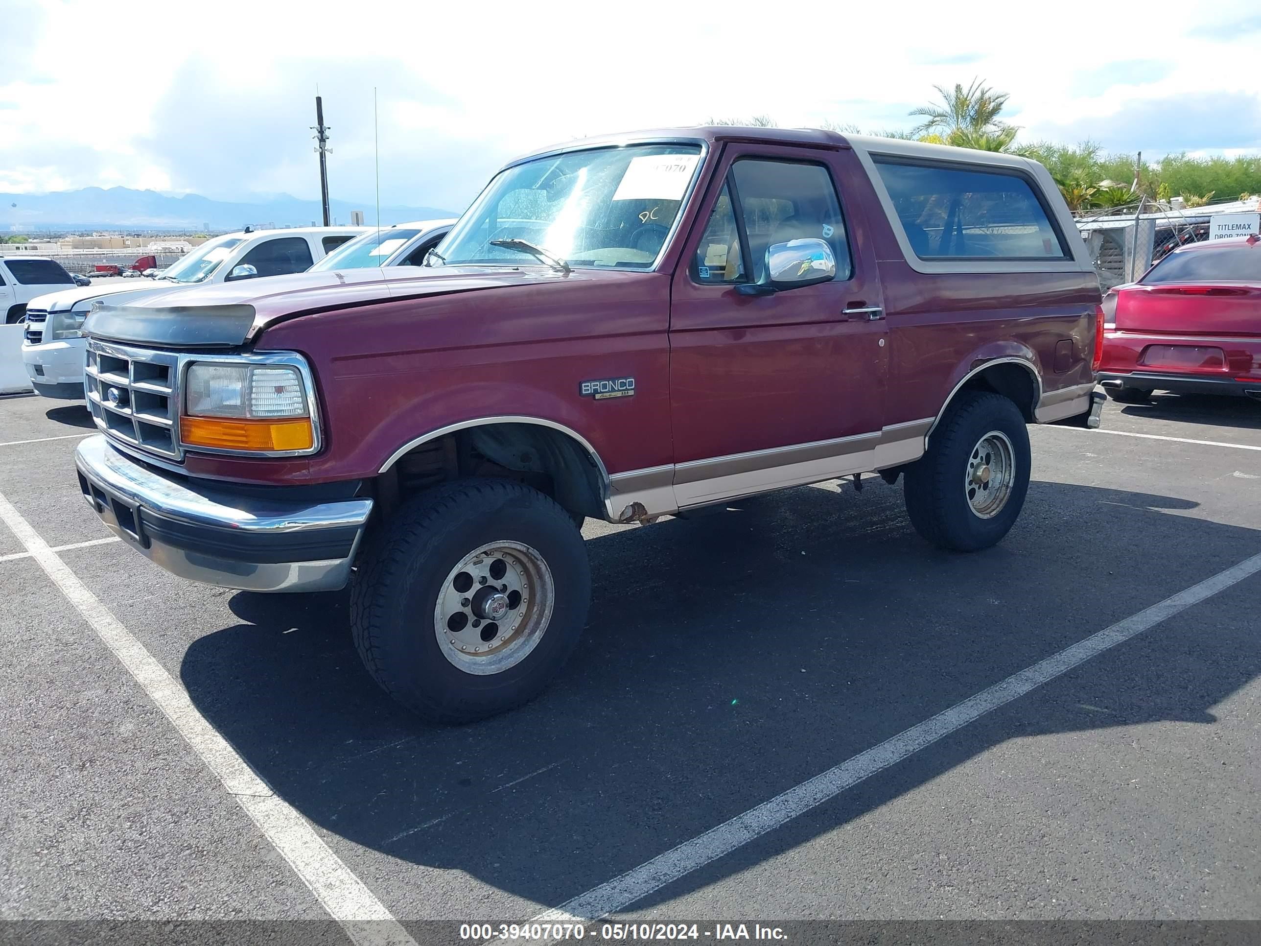 Photo 1 VIN: 1FMEU15HXTLB67916 - FORD BRONCO 