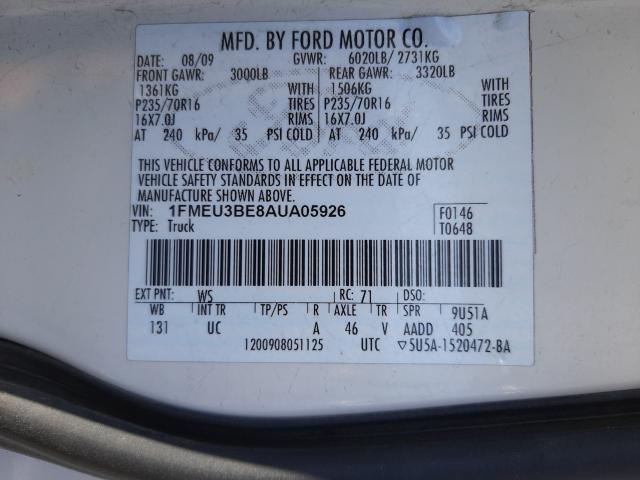 Photo 9 VIN: 1FMEU3BE8AUA05926 - FORD EXPLORER S 