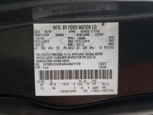 Photo 11 VIN: 1FMEU3DE0AUA07179 - FORD EXPLORER S 