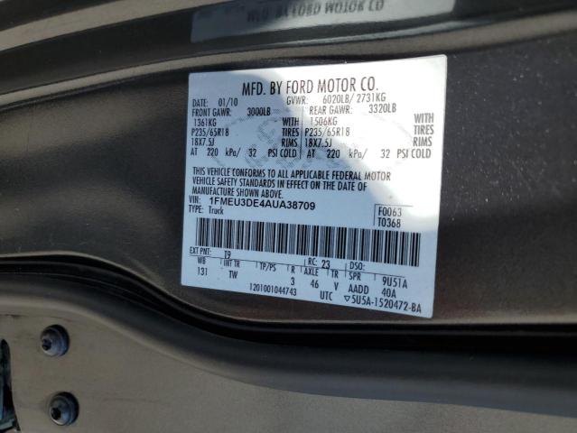 Photo 9 VIN: 1FMEU3DE4AUA38709 - FORD EXPLORER S 