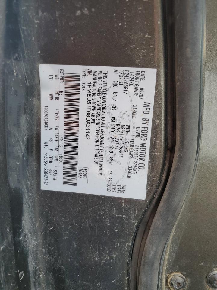 Photo 11 VIN: 1FMEU51E88UA31143 - FORD EXPLORER 