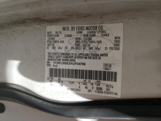 Photo 9 VIN: 1FMEU5BE5AUF04789 - FORD EXPLORER S 