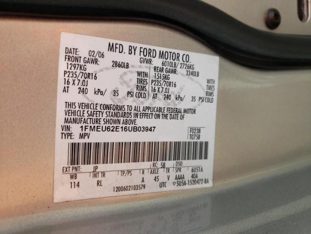 Photo 12 VIN: 1FMEU62E16UB03947 - FORD EXPLORER X 