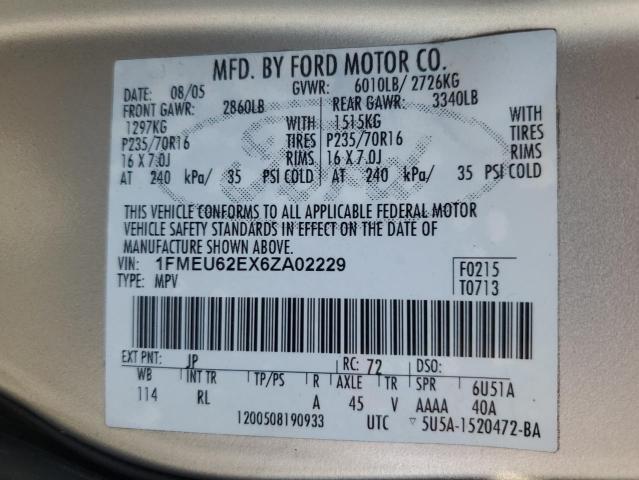 Photo 12 VIN: 1FMEU62EX6ZA02229 - FORD EXPLORER X 