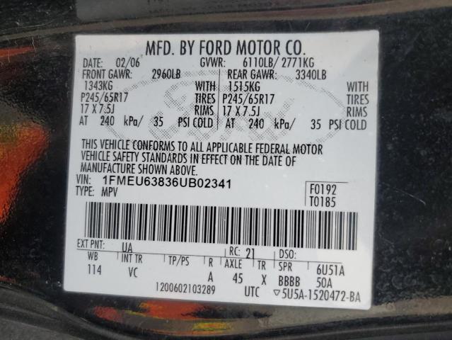 Photo 12 VIN: 1FMEU63836UB02341 - FORD EXPLORER X 