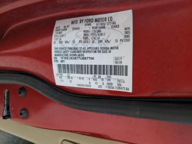 Photo 12 VIN: 1FMEU63877UB87766 - FORD EXPLORER X 