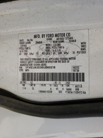 Photo 11 VIN: 1FMEU63E06UB60218 - FORD EXPLORER 