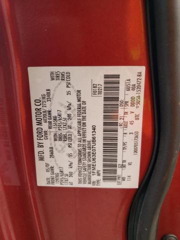 Photo 12 VIN: 1FMEU63E07UB61340 - FORD EXPLORER X 