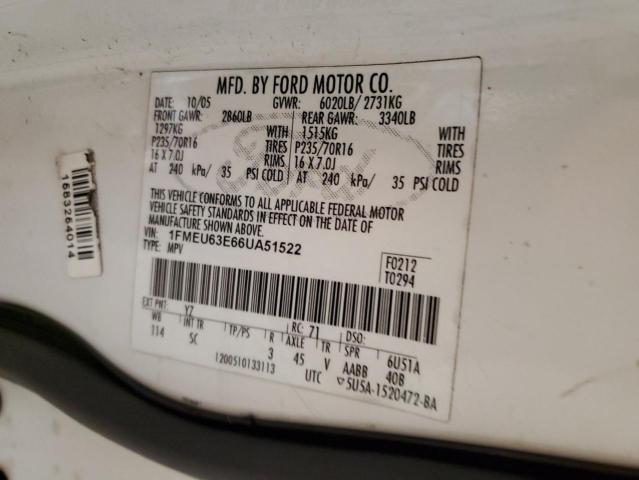 Photo 13 VIN: 1FMEU63E66UA51522 - FORD EXPLORER 