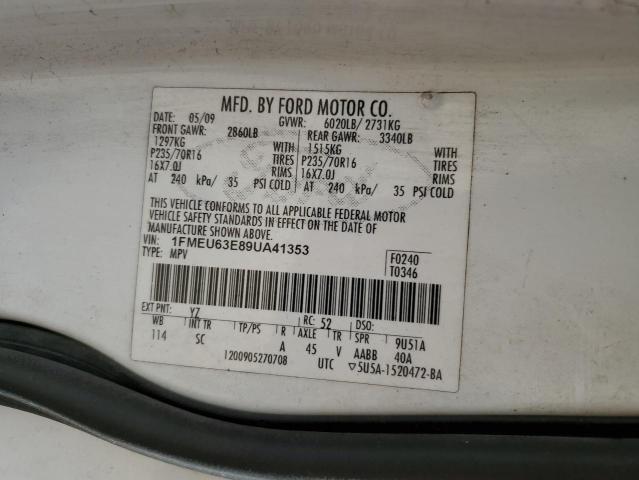 Photo 12 VIN: 1FMEU63E89UA41353 - FORD EXPLORER X 