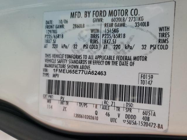 Photo 12 VIN: 1FMEU65E77UA62463 - FORD EXPLORER 