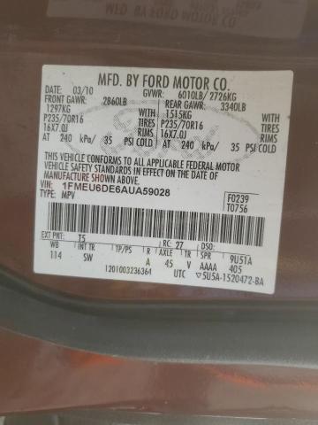 Photo 12 VIN: 1FMEU6DE6AUA59028 - FORD EXPLORER X 