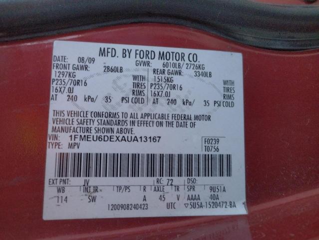 Photo 12 VIN: 1FMEU6DEXAUA13167 - FORD EXPLORER X 