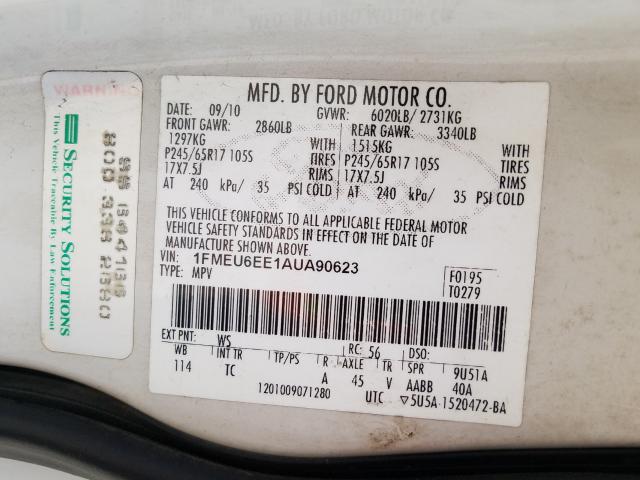 Photo 9 VIN: 1FMEU6EE1AUA90623 - FORD EXPLORER E 