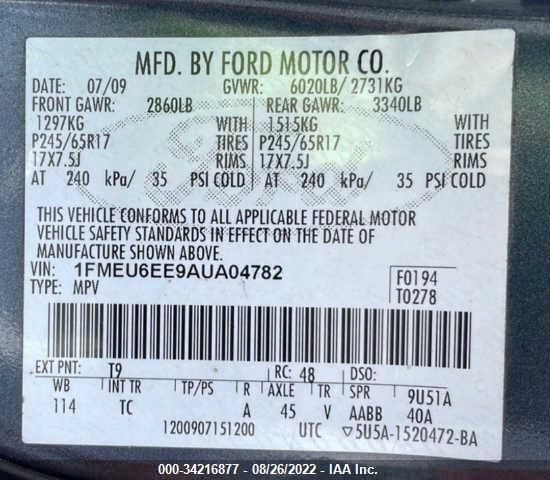 Photo 8 VIN: 1FMEU6EE9AUA04782 - FORD EXPLORER 