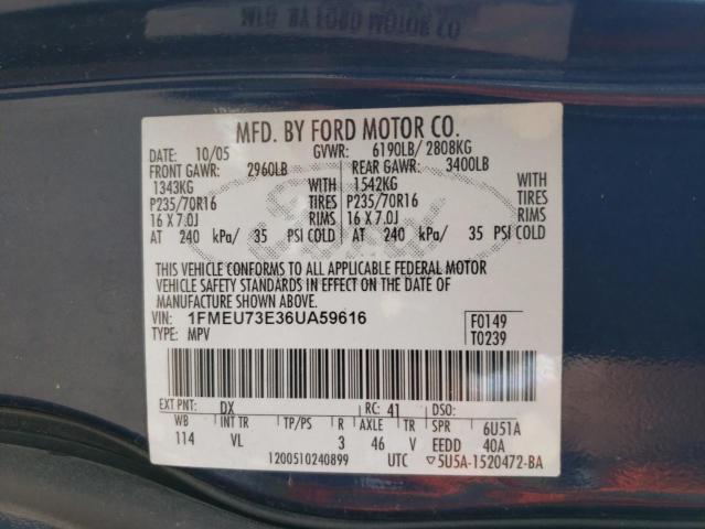 Photo 12 VIN: 1FMEU73E36UA59616 - FORD EXPLORER 