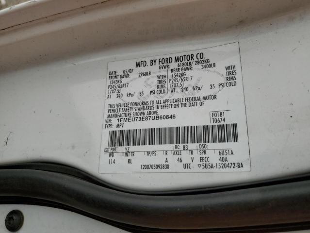 Photo 11 VIN: 1FMEU73E87UB60846 - FORD EXPLORER 