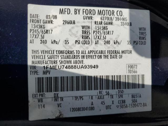 Photo 12 VIN: 1FMEU74888UA93949 - FORD EXPLORER 