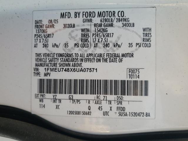 Photo 12 VIN: 1FMEU748X6UA07571 - FORD EXPLORER E 