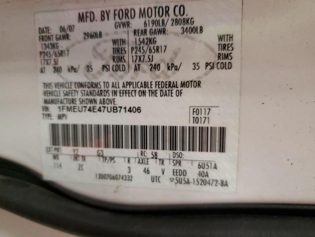 Photo 12 VIN: 1FMEU74E47UB71406 - FORD EXPLORER E 