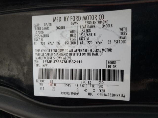 Photo 12 VIN: 1FMEU75878UB32111 - FORD EXPLORER 