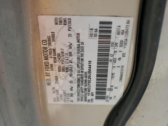 Photo 12 VIN: 1FMEU75E26UB64418 - FORD EXPLORER L 