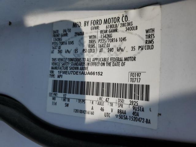 Photo 9 VIN: 1FMEU7DE1AUA66152 - FORD EXPLORER X 