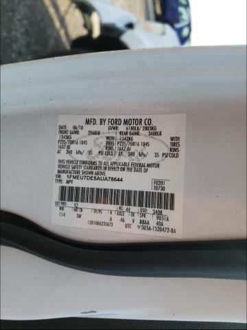 Photo 9 VIN: 1FMEU7DE5AUA78644 - FORD EXPLORER X 