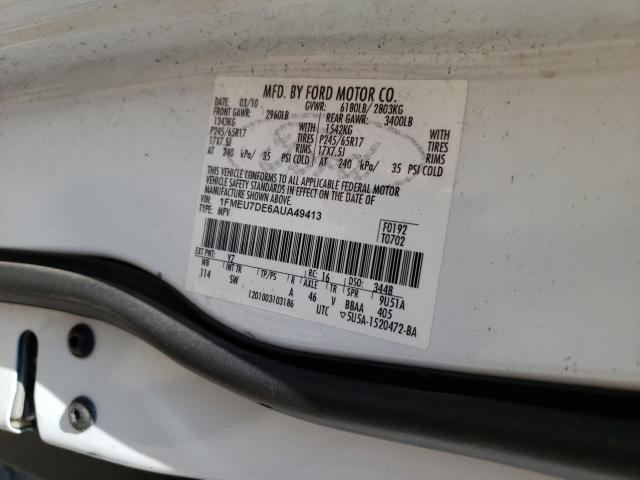 Photo 9 VIN: 1FMEU7DE6AUA49413 - FORD EXPLORER X 