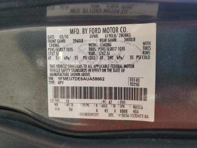 Photo 13 VIN: 1FMEU7DE6AUA58662 - FORD EXPLORER X 