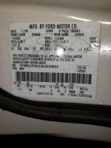 Photo 9 VIN: 1FMEU7DEXAUA30833 - FORD EXPLORER X 