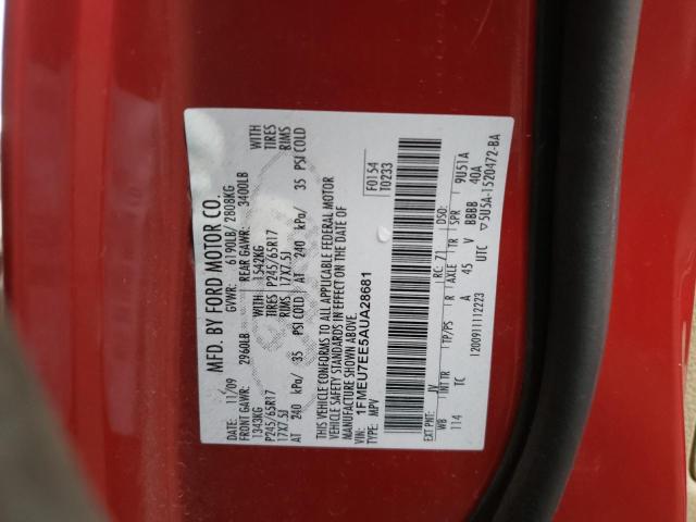 Photo 9 VIN: 1FMEU7EE5AUA28681 - FORD EXPLORER E 