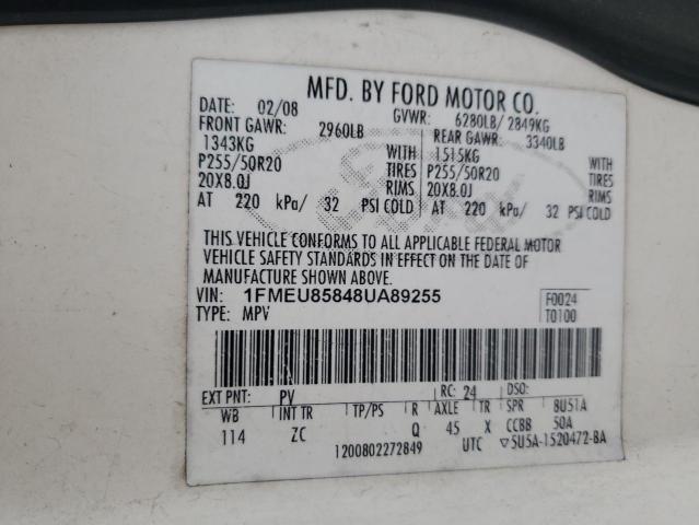 Photo 12 VIN: 1FMEU85848UA89255 - FORD EXPLORER L 