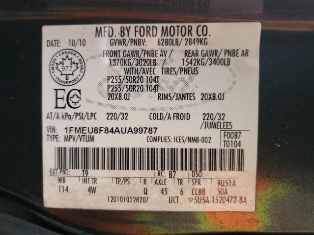 Photo 12 VIN: 1FMEU8F84AUA99787 - FORD EXPLORER L 