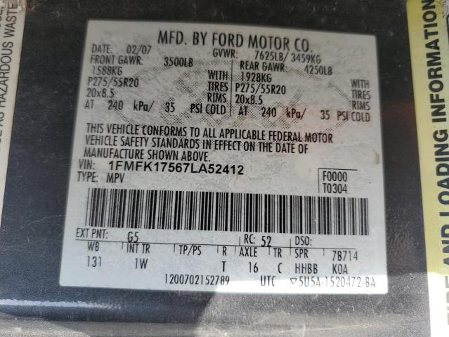 Photo 13 VIN: 1FMFK17567LA52412 - FORD EXPEDITION 