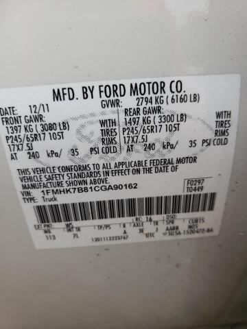 Photo 12 VIN: 1FMHK7B81CGA90162 - FORD EXPLORER 