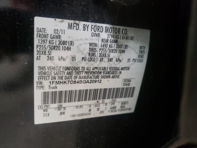 Photo 9 VIN: 1FMHK7D84BGA20912 - FORD EXPLORER X 