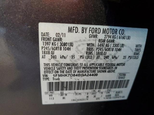 Photo 9 VIN: 1FMHK7D84BGA24409 - FORD EXPLORER X 