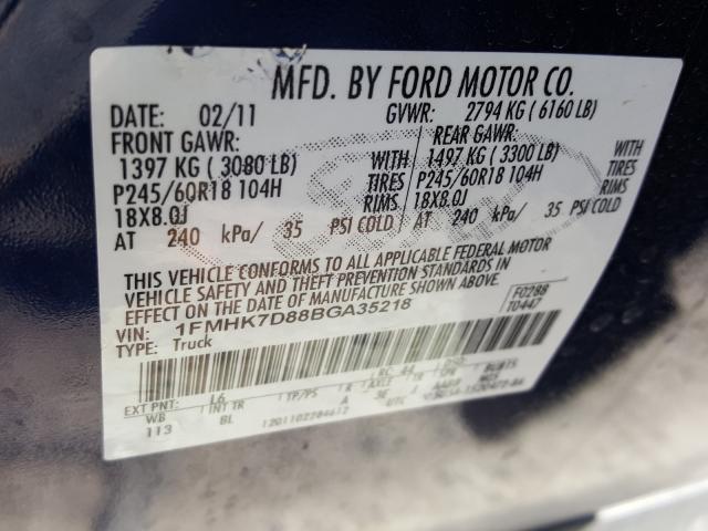 Photo 9 VIN: 1FMHK7D88BGA35218 - FORD EXPLORER X 